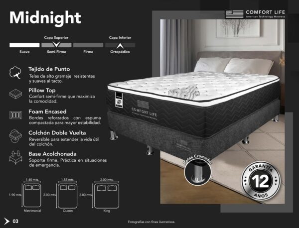 Colchón Midnight Comfort Life - Imagen 3