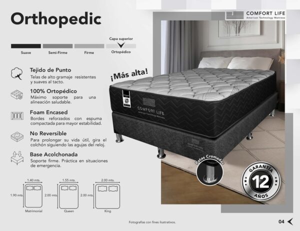 Colchón Comfort Life Orthopedic - Imagen 3