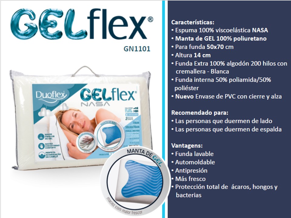 ALMOHADA VISCOLASTICA CON GEL 50CM X 70CM - Imagen 2